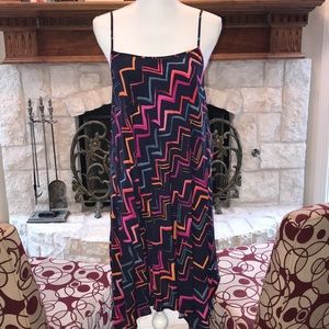 Josie multi/zig-zag spaghetti strap nightgown Sz-M
